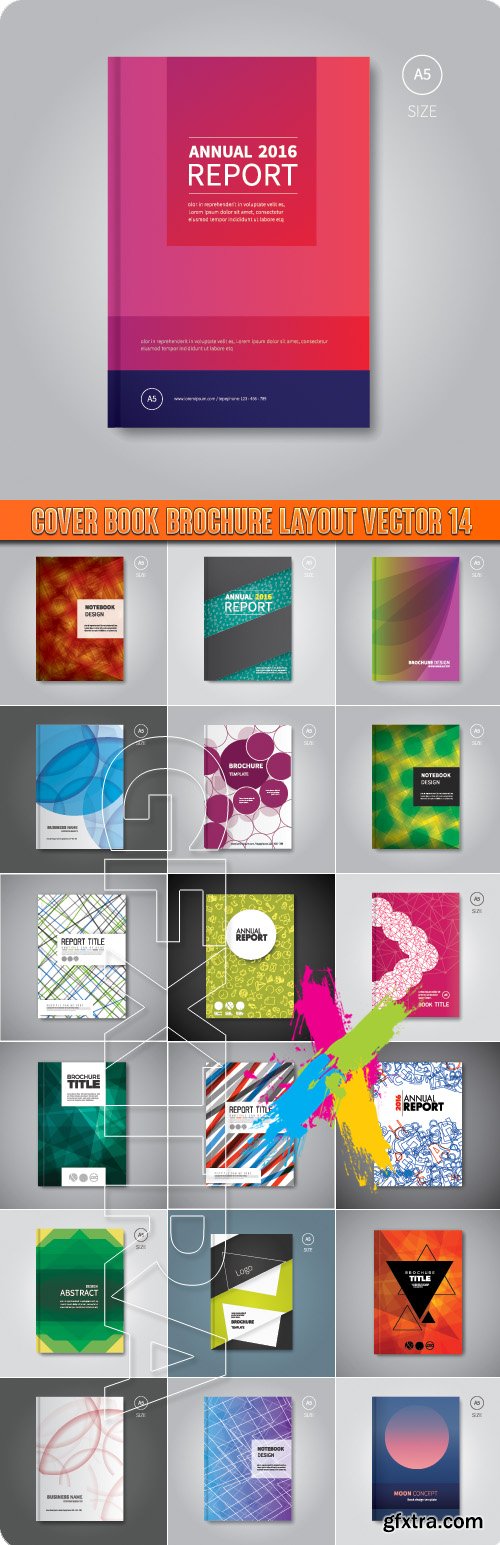 Cover book brochure layout vector 14