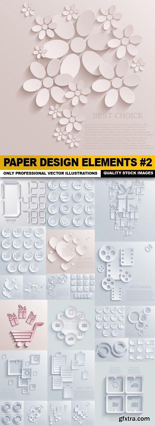 Paper Design Elements #2 - 25 Vector