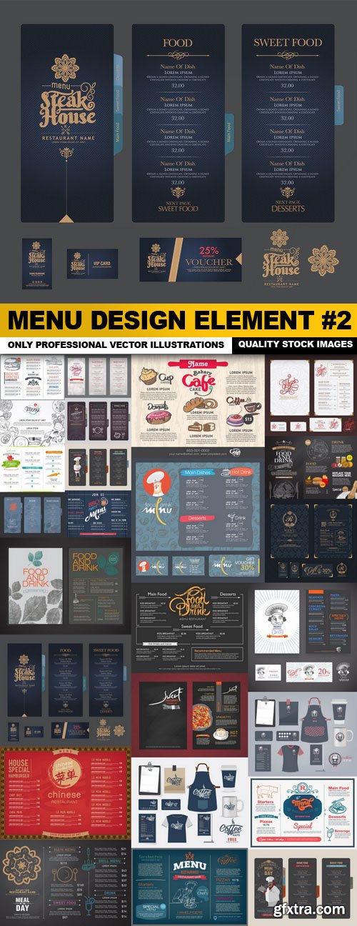 Menu Design Element #2 - 25 Vector