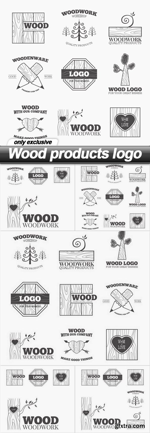 Wood products logo - 5 EPS