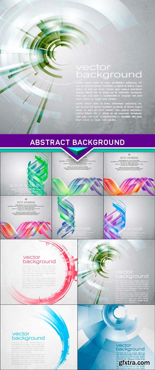 Techno Vector Circle Abstract Background 10x EPS