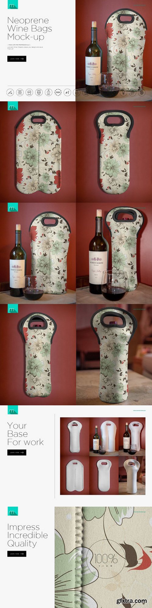 CM - Neoprene Wine Bag Mock-up 473729