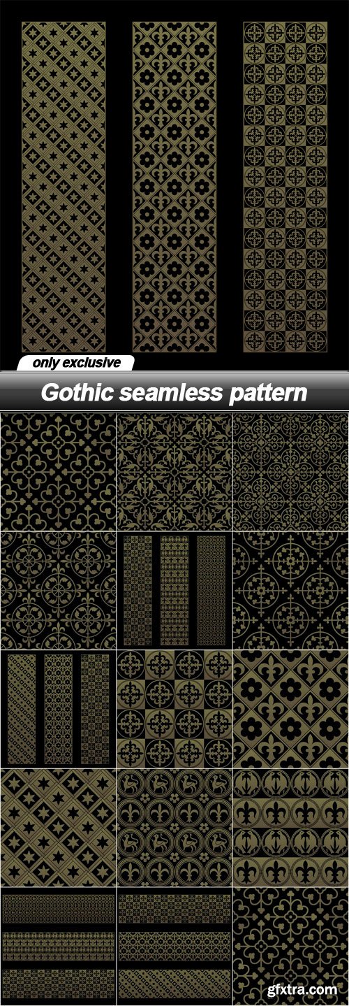 Gothic seamless pattern - 14 EPS