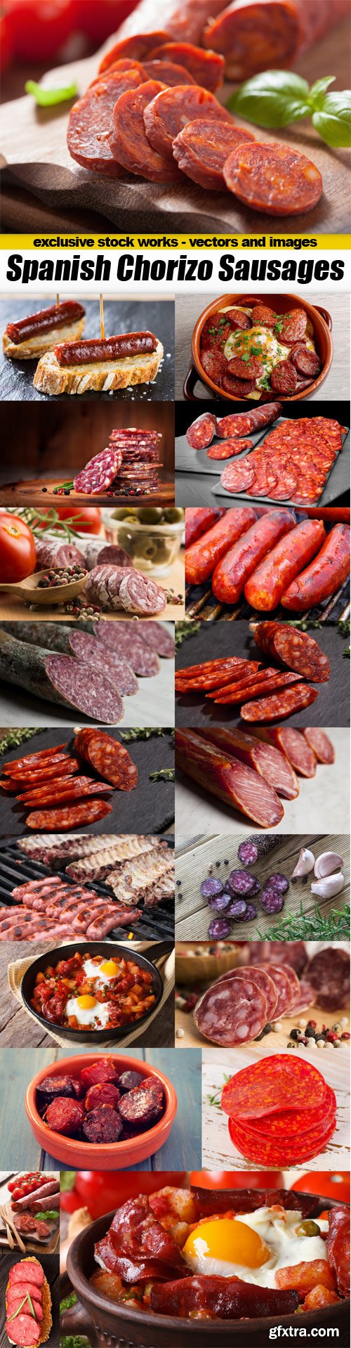 Spanish Chorizo Sausages - 20x JPEGs
