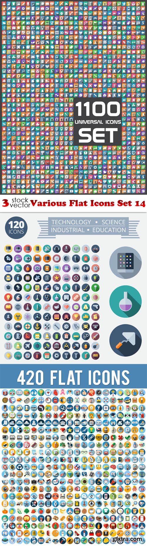 Vectors - Various Flat Icons Set 14