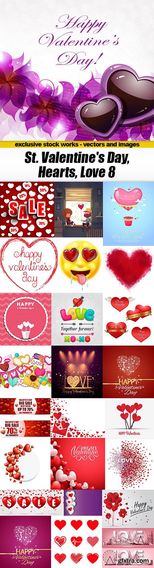 St. Valentine\'s Day, Hearts, Love #8, 25xEPS