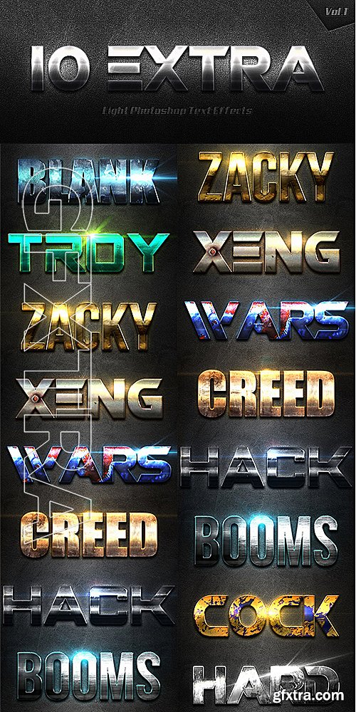 GraphicRiver - 10 Extra Light Text Effects Vol1 14459708