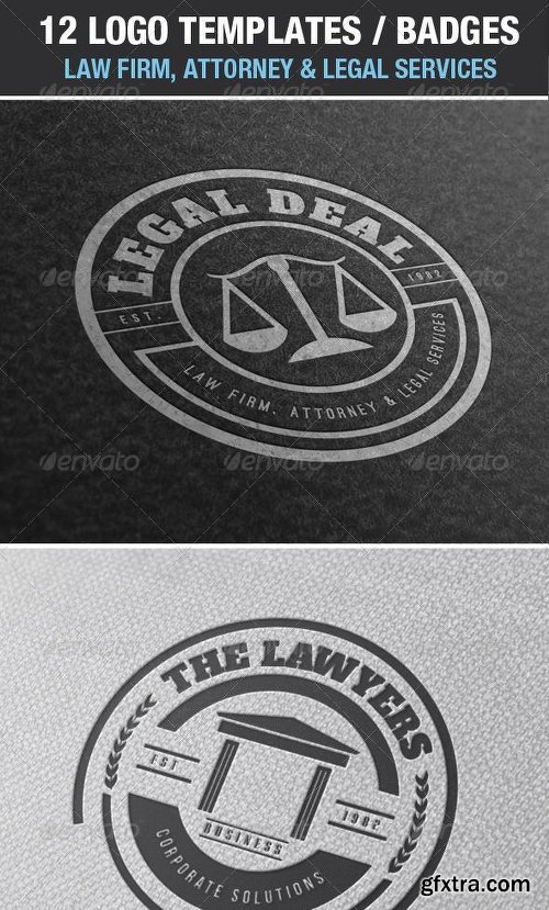 Graphicriver 12 Logos & Badges Law Firm & Legal Services 7048297