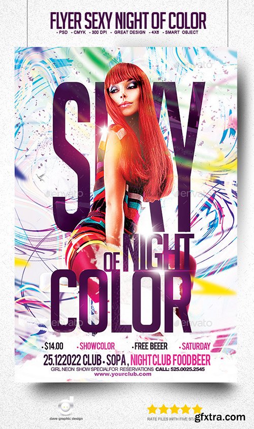 Graphicriver Flyer Sexy Night of Color