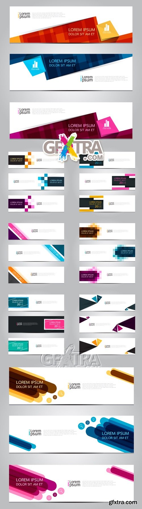 Abstract Business Banners Vector