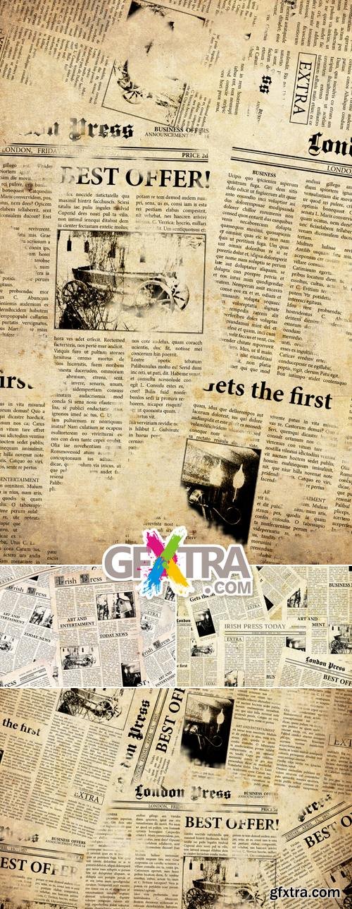 Stock Photo - Old Newspaper Textures