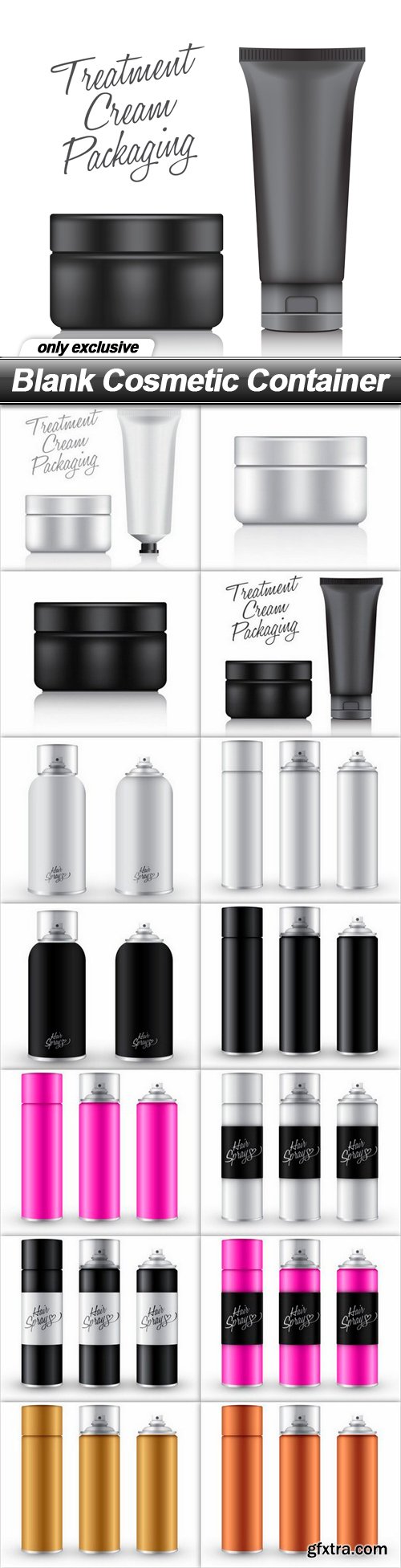 Blank Cosmetic Container - 14 EPS