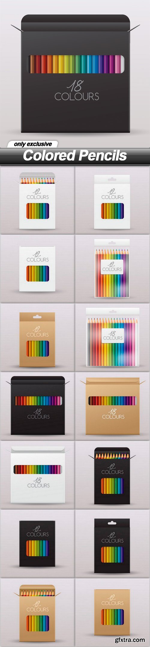 Colored Pencils - 14 EPS