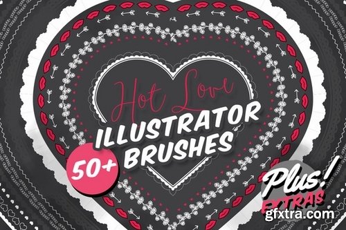 CM - Hot Love Illustrator Brushes 517779