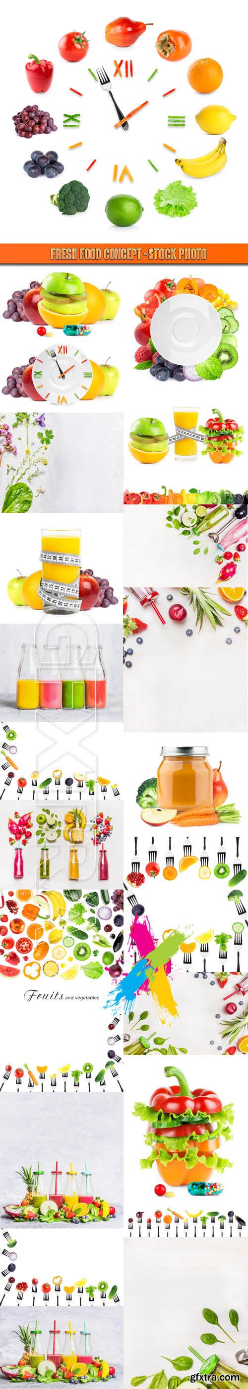 Fresh food concept - Stock Photo