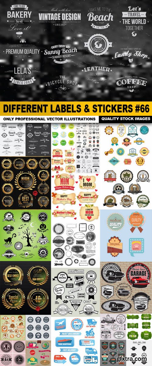 Different Labels & Stickers #66 - 25 Vector