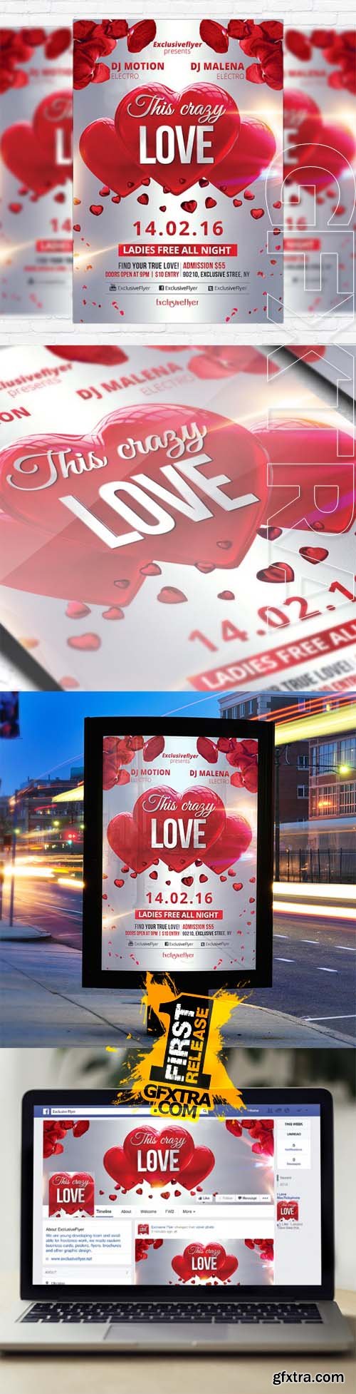 This Crazy Love – Flyer Template + Facebook Cover