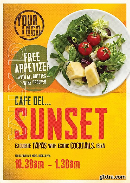 Cafe Sunset Flyer