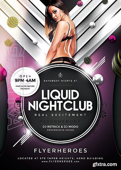 Liquid Nightclub Flyer