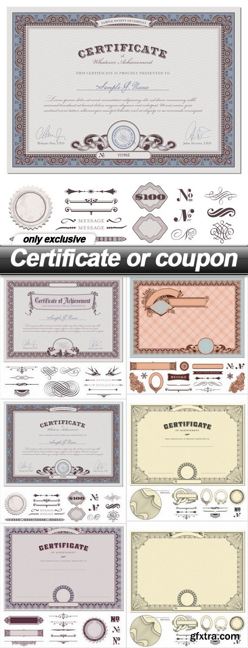 Certificate or coupon - 6 EPS