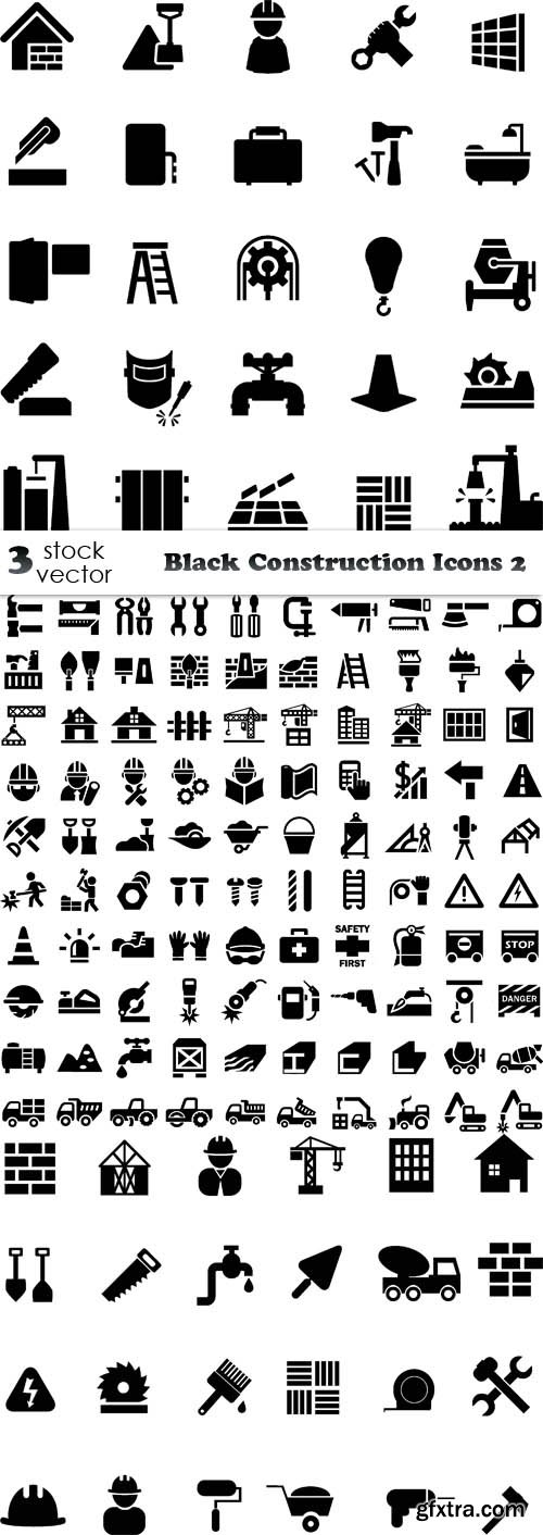 Vectors - Black Construction Icons 2
