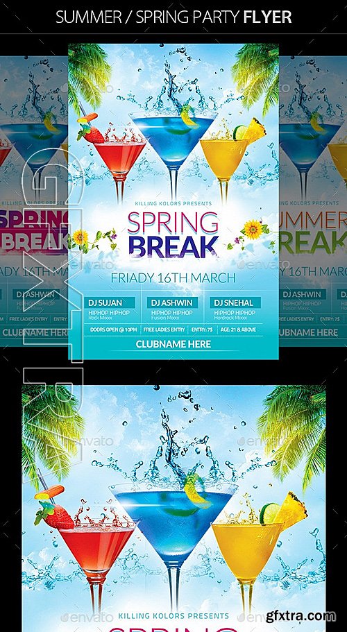GraphicRiver - Spring Summer Party Flyer 10803428