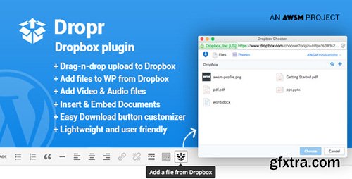 CodeCanyon - Dropr v1.1 - Dropbox Integration plugin for WordPress - 10497862