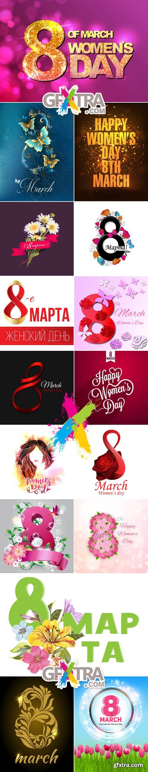 8 March Woman\'s Day Vector 2