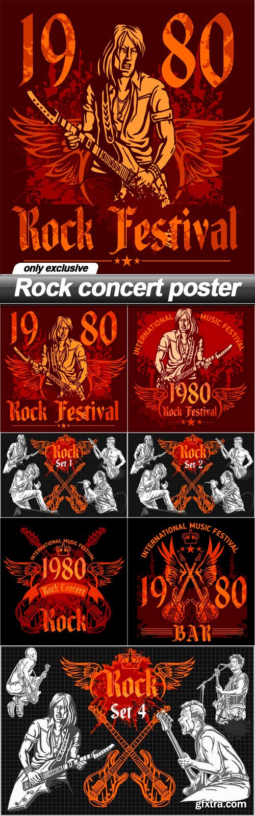 Rock concert poster - 7 EPS