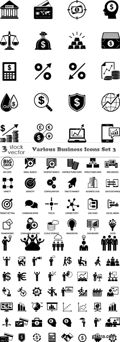 Vectors - Various Business Icons Set 3