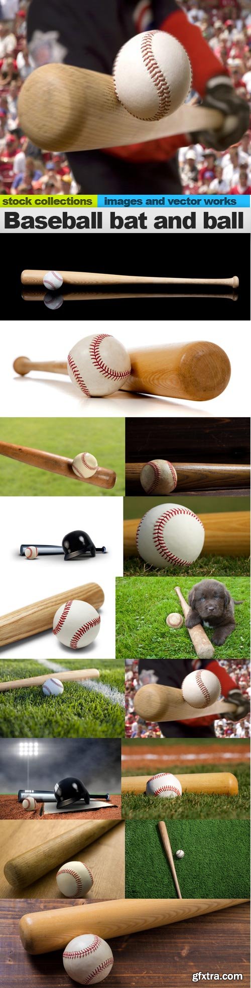Baseball bat and ball, 15 x UHQ JPEG