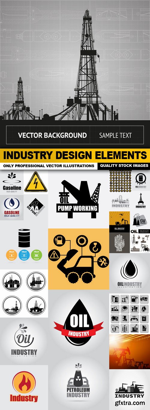 Industry Design Elements - 25 Vector