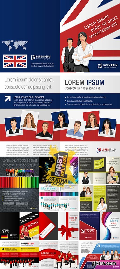 Stock: Olorful template for advertising brochure