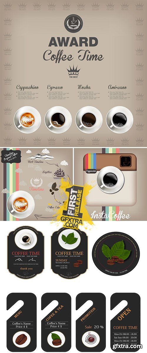 Stock: Coffee design templates