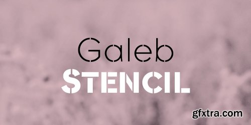 Galeb Stencil Font Family 5 Fonts $125