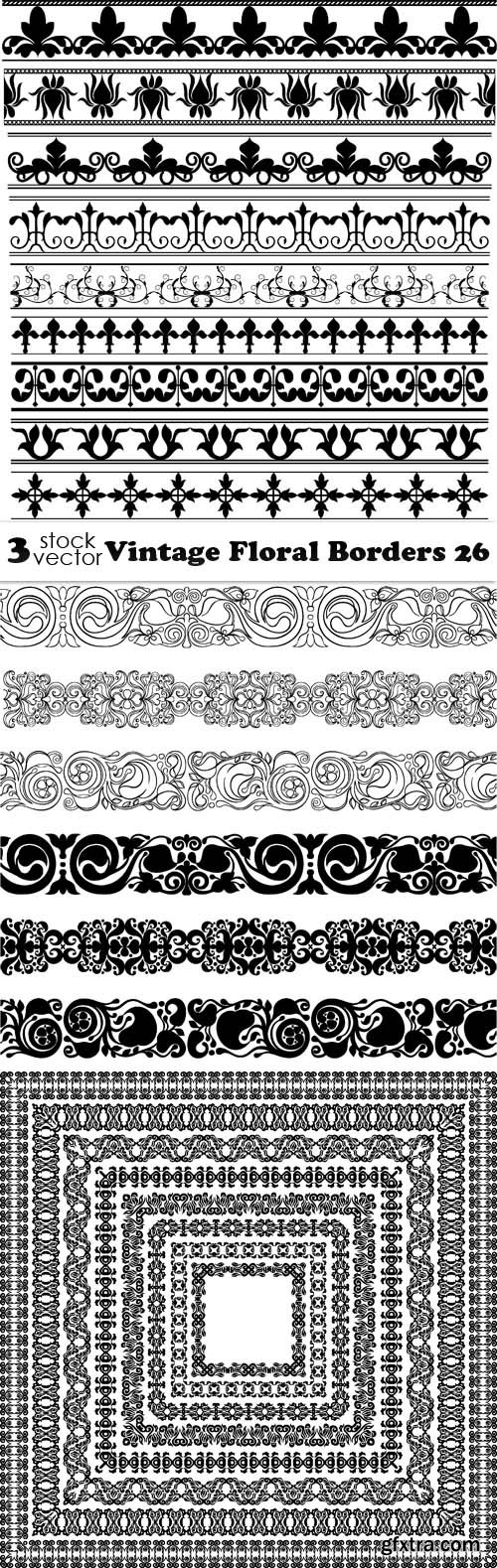 Vectors - Vintage Floral Borders 26