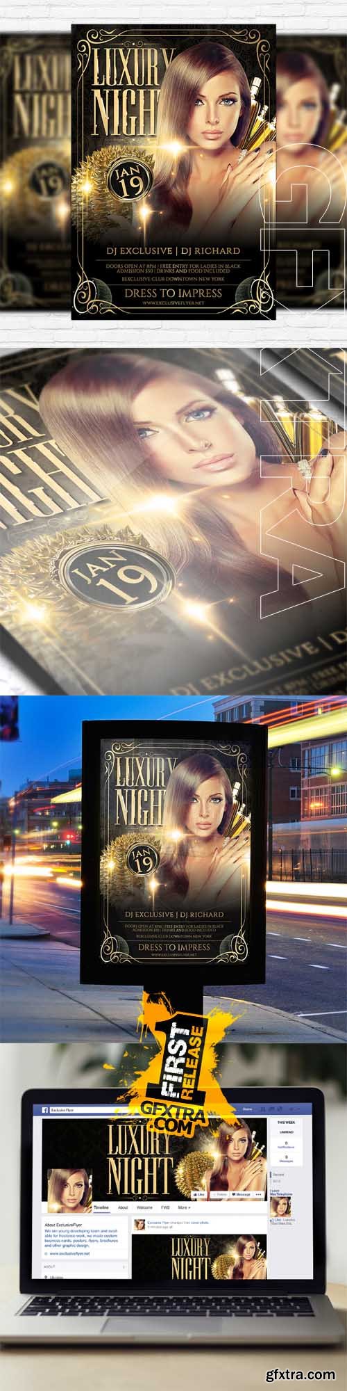 Luxury Night – Flyer Template + Facebook Cover