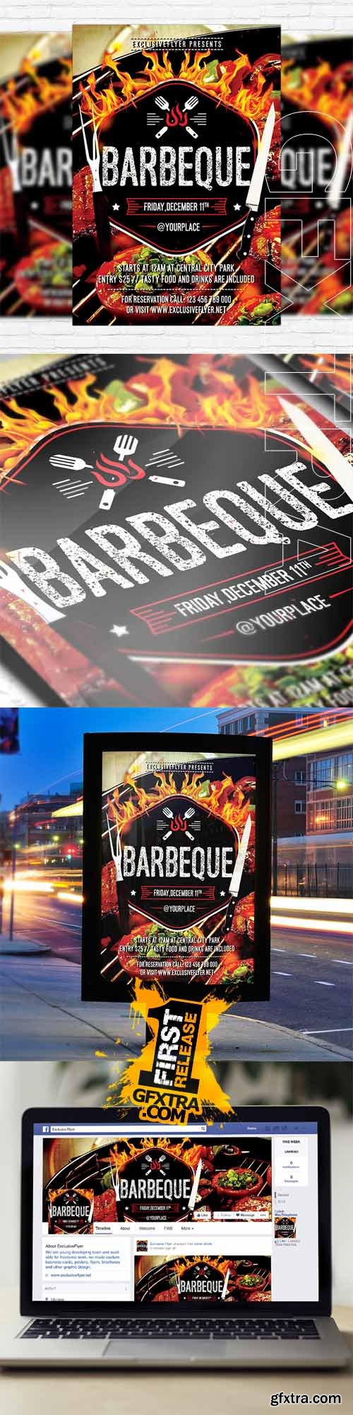 Barbeque Party – Flyer Template + Facebook Cover