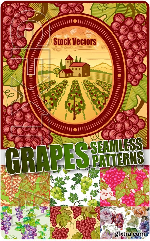 Grapes seamless pattern - Stock Vectors