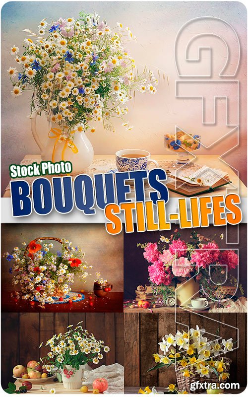 Still-lifes with bouquets - UHQ Stock Photo