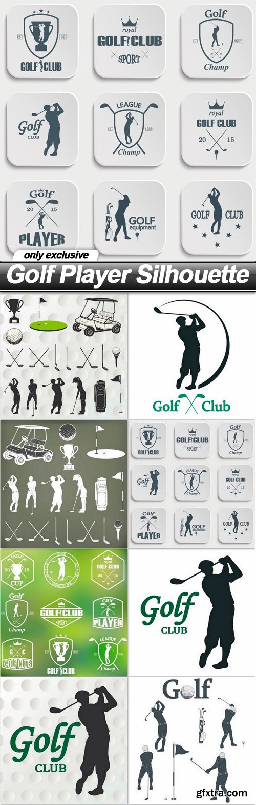 Golf Player Silhouette - 8 EPS