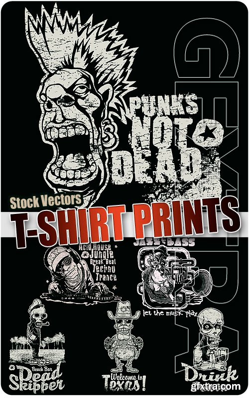T-shirt prints 2 - Stock Vectors