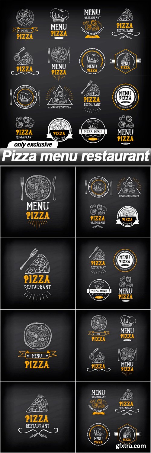 Pizza menu restaurant - 9 EPS