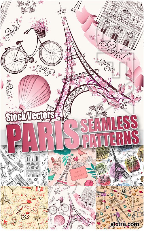 Paris seamless pattern 5 - Stock Vectors