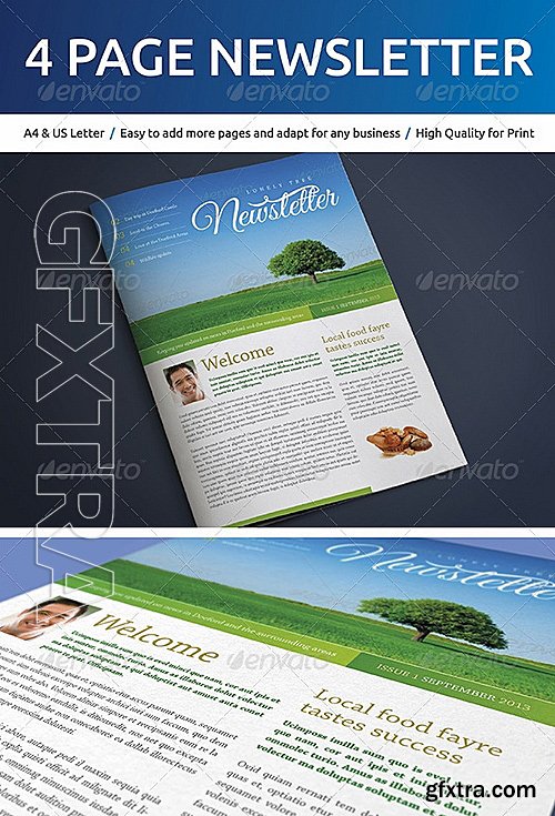 GraphicRiver - 4 Page A4 and US Letter Newsletter 5261874
