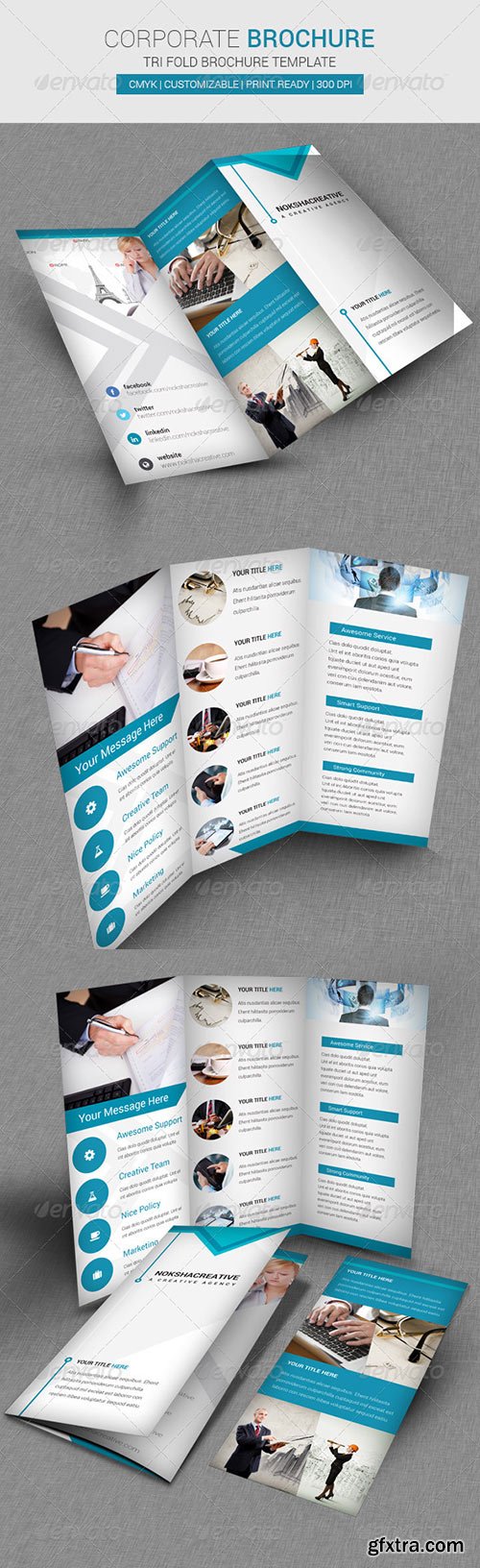 GraphicRiver - Corporate Tri Fold Brochure Template 6874226
