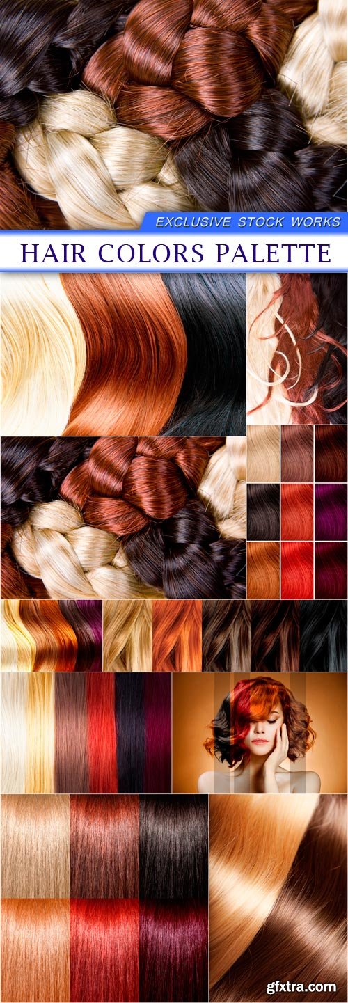 Hair Colors Palette 10X JPEG