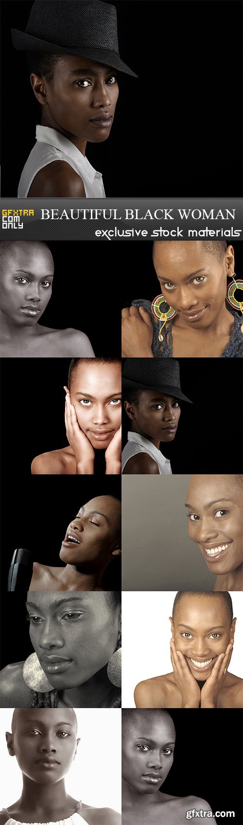 Beautiful Black Woman, 9 x UHQ JPEG