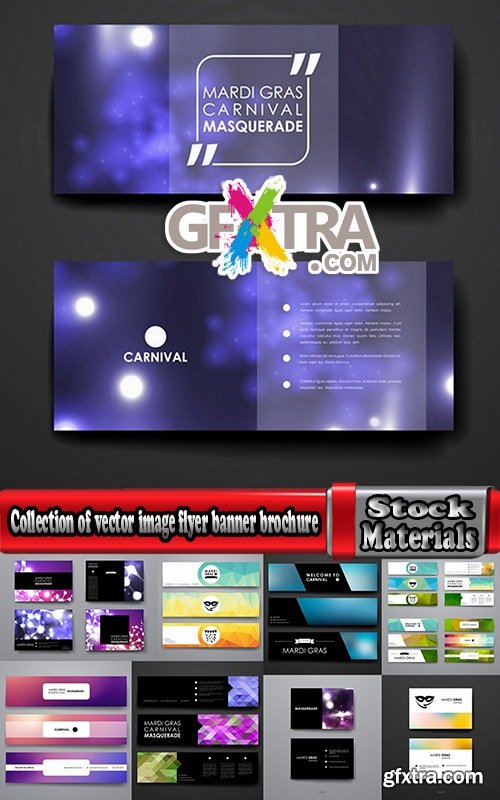 Collection of vector image flyer banner brochure business card 11-25 Eps