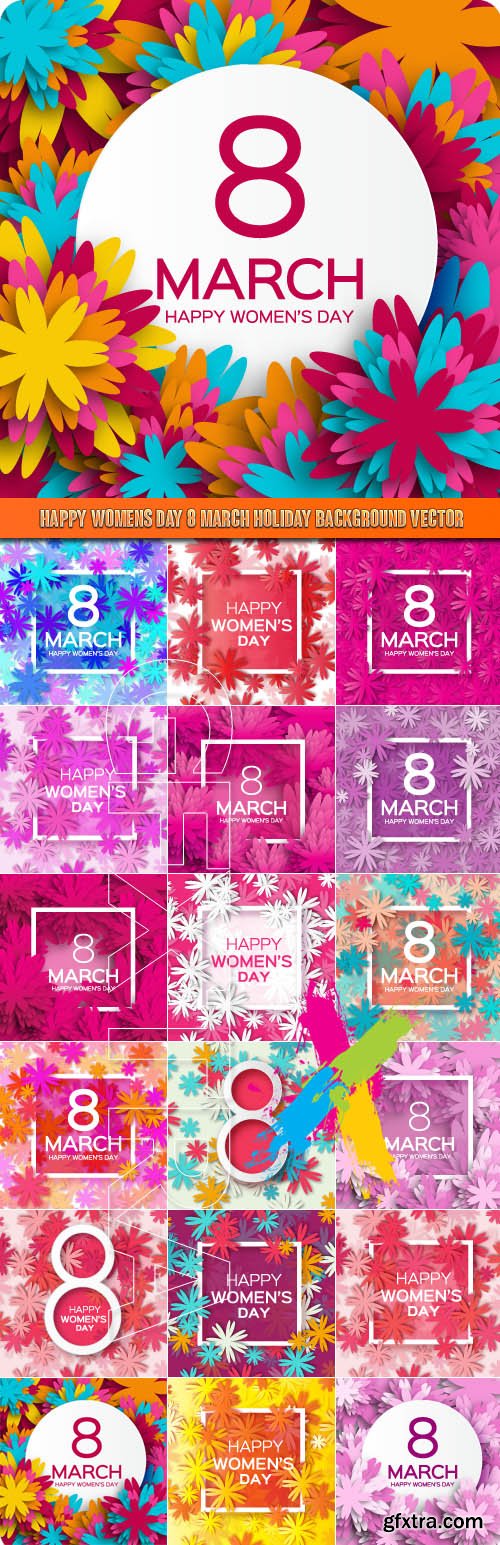 Happy Womens Day 8 March holiday background vector